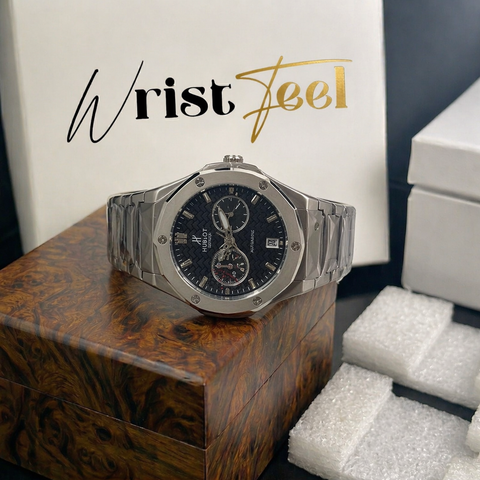 Hublot Style Stainless Steel Premium Watch
