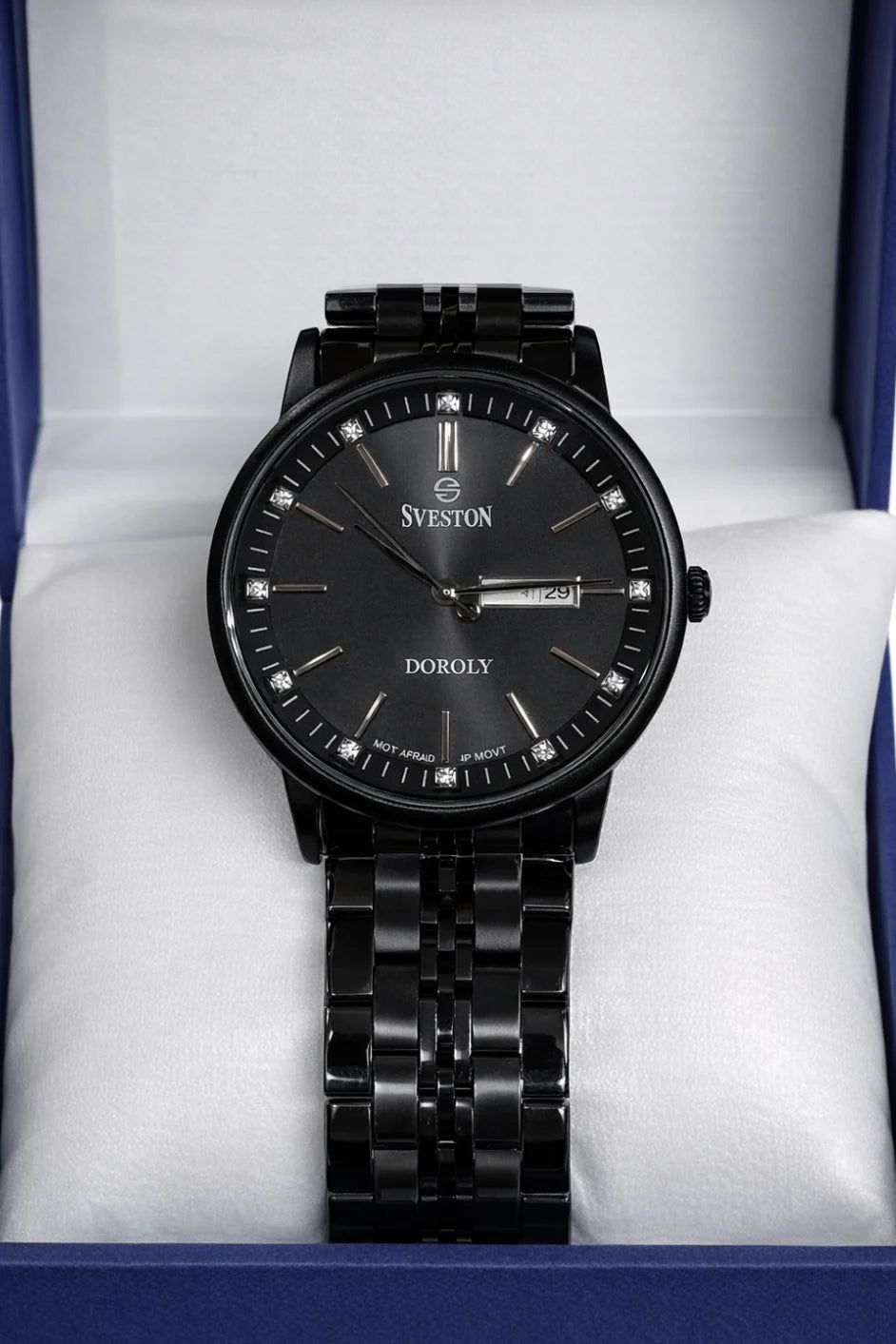 Sveston Doroly SV-7482G Black Stainless Steel Watch for Men