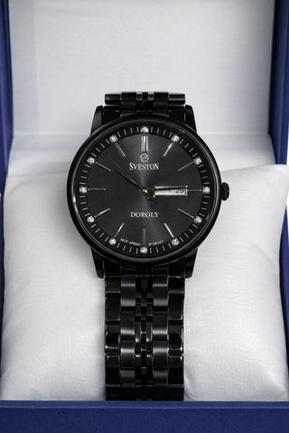Sveston Doroly SV-7482G Black Stainless Steel Watch for Men