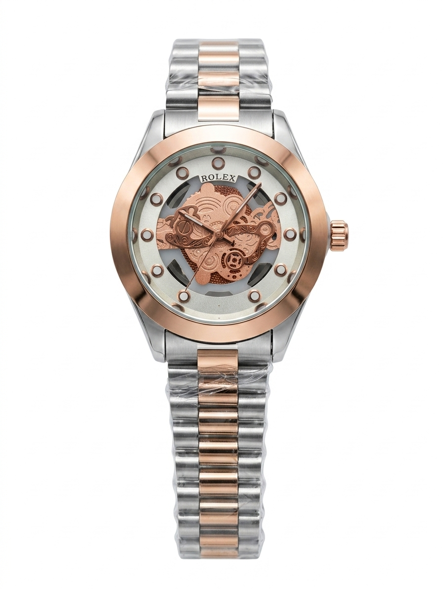 Rolex Style Skeleton Mechanical Watch