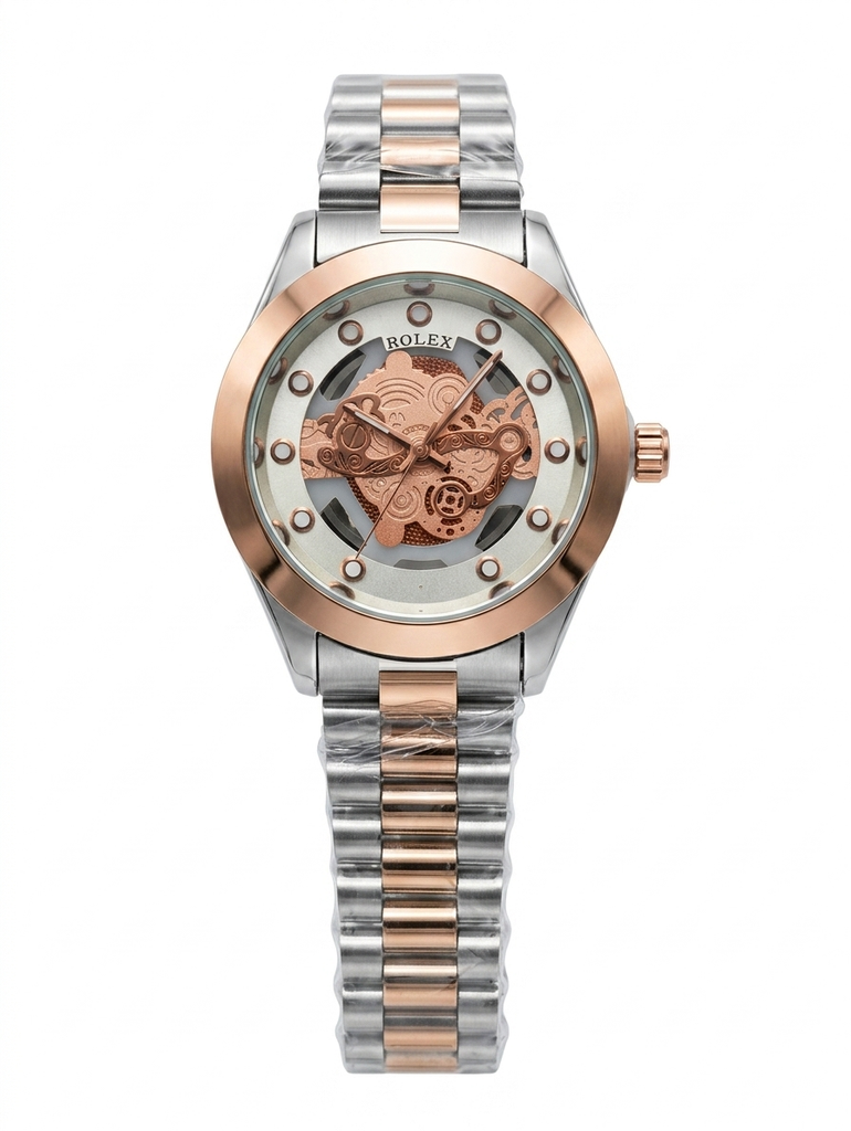 Rolex Style Skeleton Mechanical Watch