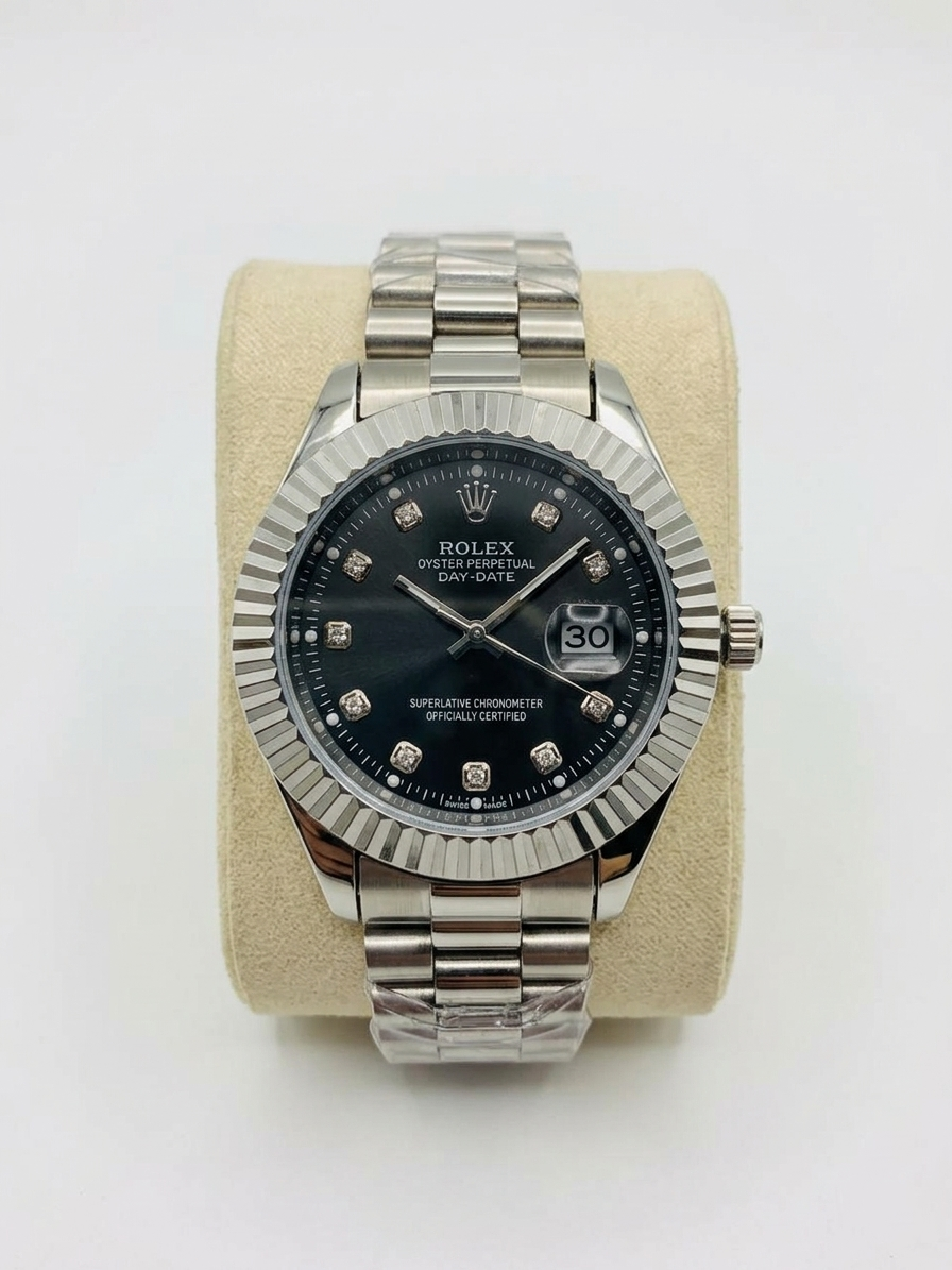 Rolex Style Full Silver Watch
