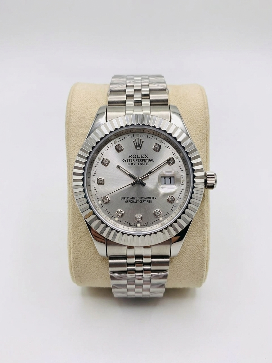 Rolex Style Full Silver Watch