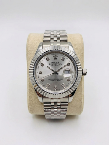 Rolex Style Full Silver Watch