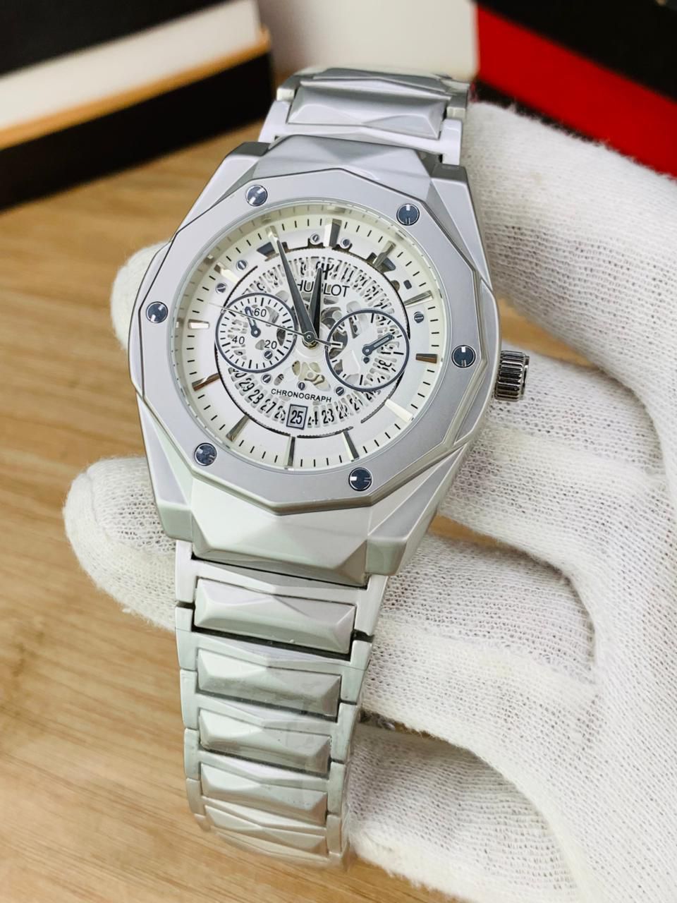 Hublot Chronograph Skeleton Dial Watch