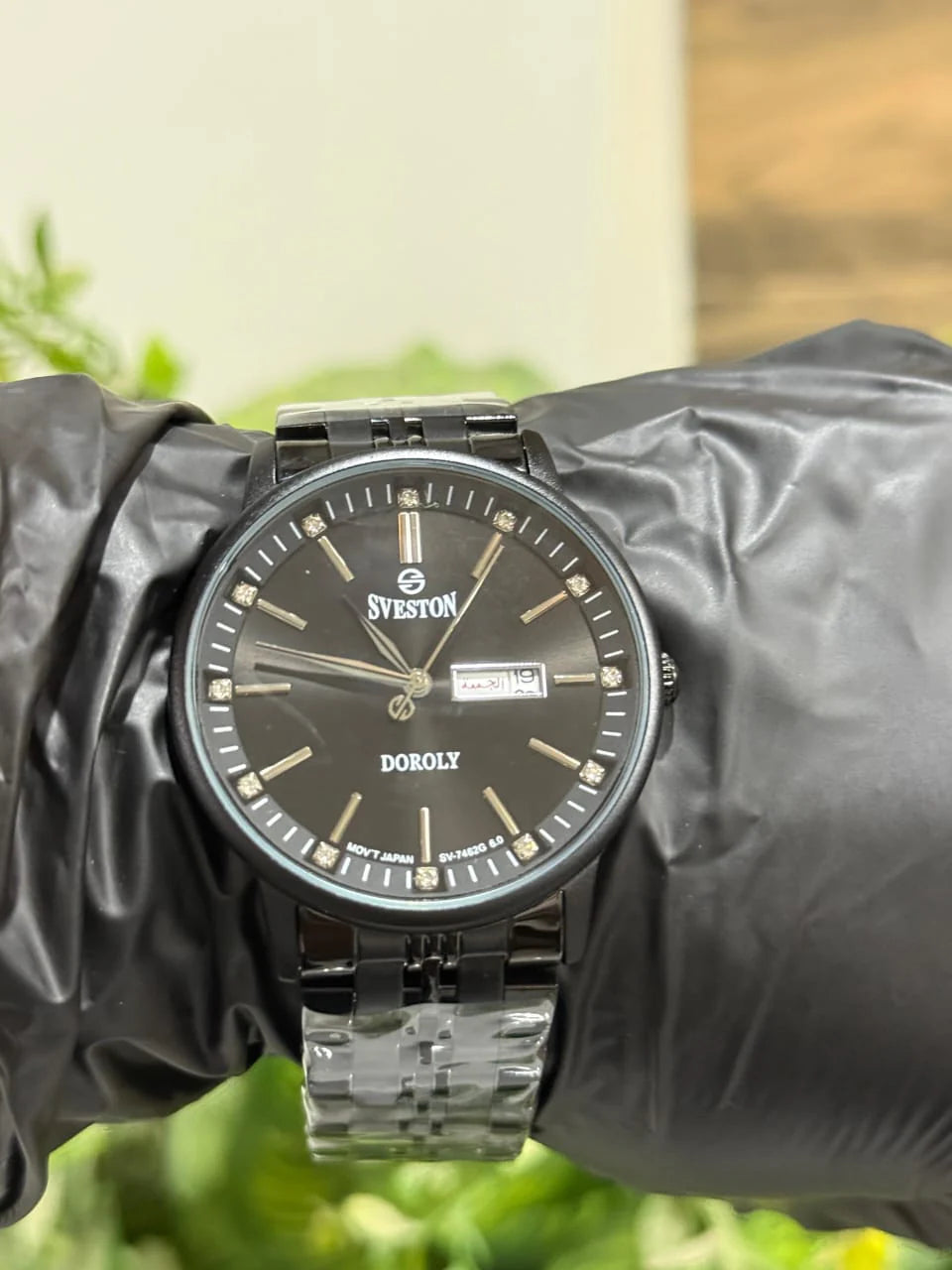 Sveston Doroly SV-7482G Black Stainless Steel Watch for Men