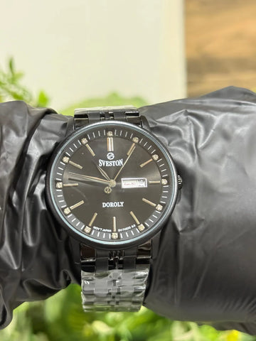 Sveston Doroly SV-7482G Black Stainless Steel Watch for Men