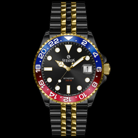 Luxury Stainless Steel Men’s Watch – GMT Style, Waterproof 300M | Wrist Feel
