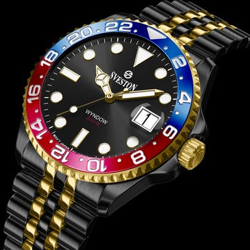 Luxury Stainless Steel Men’s Watch – GMT Style, Waterproof 300M | Wrist Feel